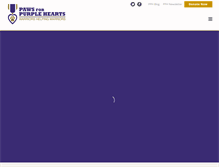 Tablet Screenshot of pawsforpurplehearts.org